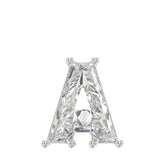 14K WHITE GOLD 1 5/8CT FANCY CUT ALPHABET DIAMOND MEN'S CHARM PENDANT